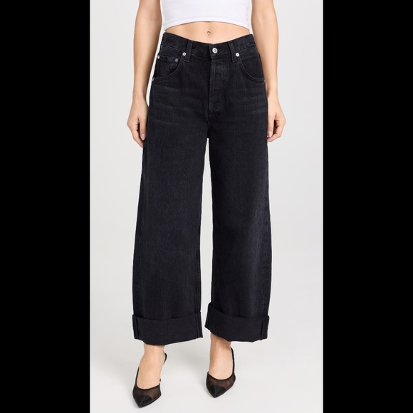 Citizens of Humanity Ayla Baggy Cuffed Crop Jeans  Ayla Baggy Cuffed Crop Jeans - Picture 1 of 6